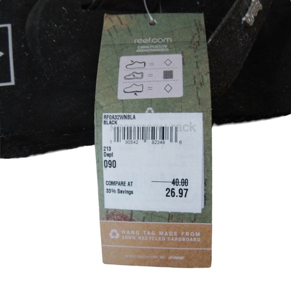 Reef Charcoal Flip Flops - Picture 10 of 11